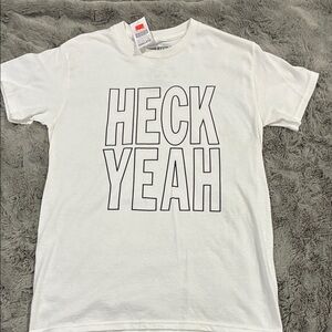 Heck Yeah Zumiez White Unrated Graphic Tee Small